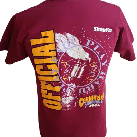 Vintage Medium T-shirt Single Stitch 1993 Official Cornhusker State Games M Red - Picture 1 of 6